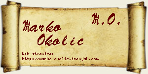 Marko Okolić vizit kartica